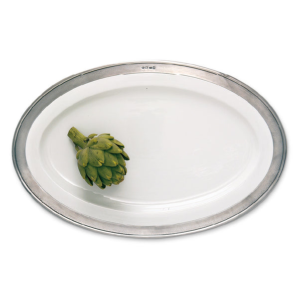MATCH PEWTER Convivio Oval Serving Platter MATCH PEWTER Convivio Oval Serving Platter