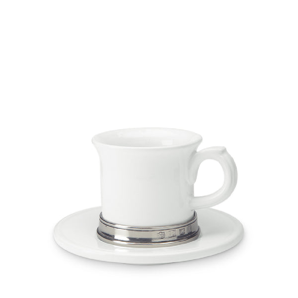 MATCH PEWTER Convivio Espresso Cup with Saucer Set of 2 MATCH PEWTER Convivio Espresso Cup with Saucer Set of 2