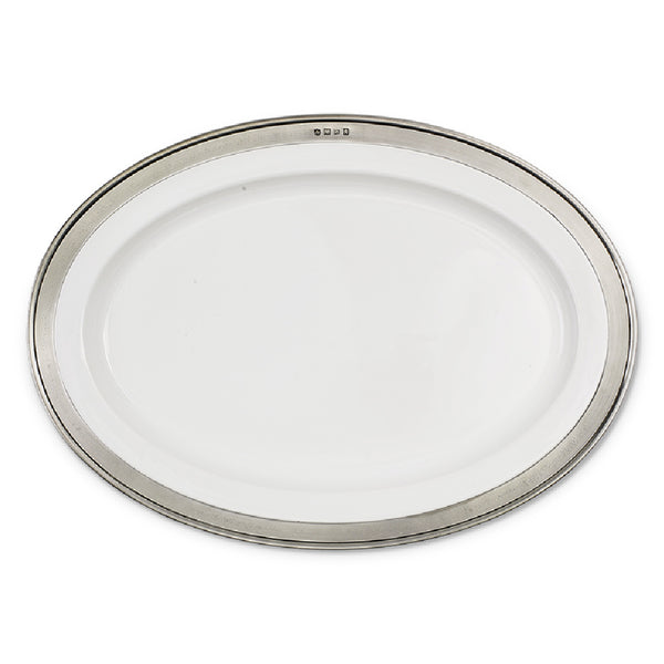 MATCH PEWTER Convivio Oval Serving Platter MATCH PEWTER Convivio Oval Serving Platter