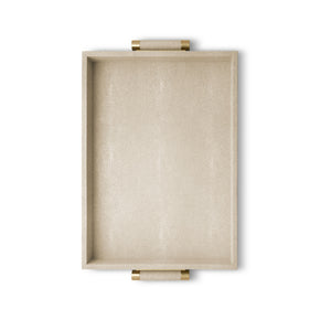 AERIN Classic Shagreen Serving Tray Wheat