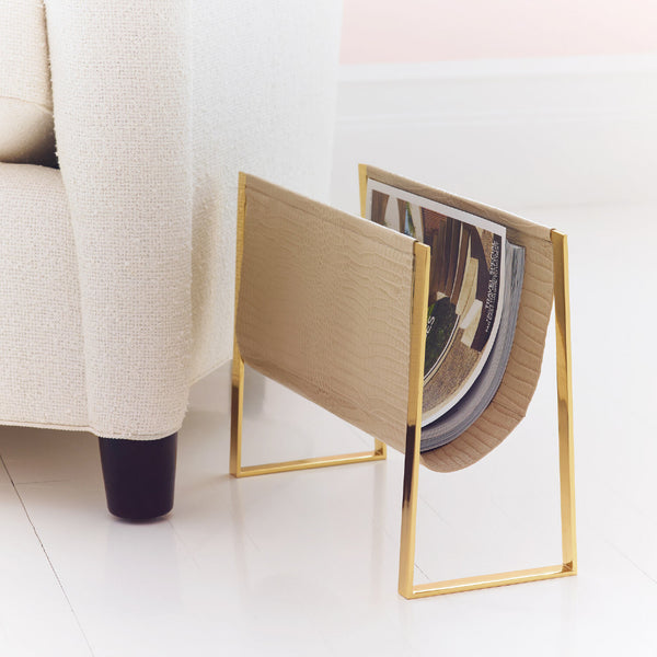 AERIN Classic Croc Magazine Rack AERIN Classic Croc Magazine Rack