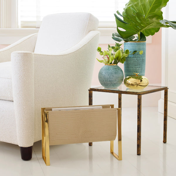 AERIN Classic Croc Magazine Rack AERIN Classic Croc Magazine Rack