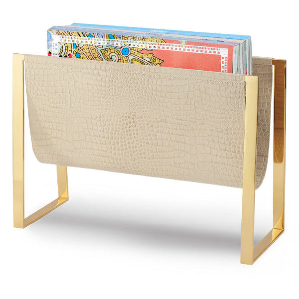 AERIN Classic Croc Magazine Rack AERIN Classic Croc Magazine Rack