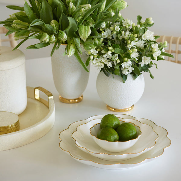 AERIN Scalloped Nesting Dish Set Of 3 AERIN Scalloped Nesting Dish Set Of 3