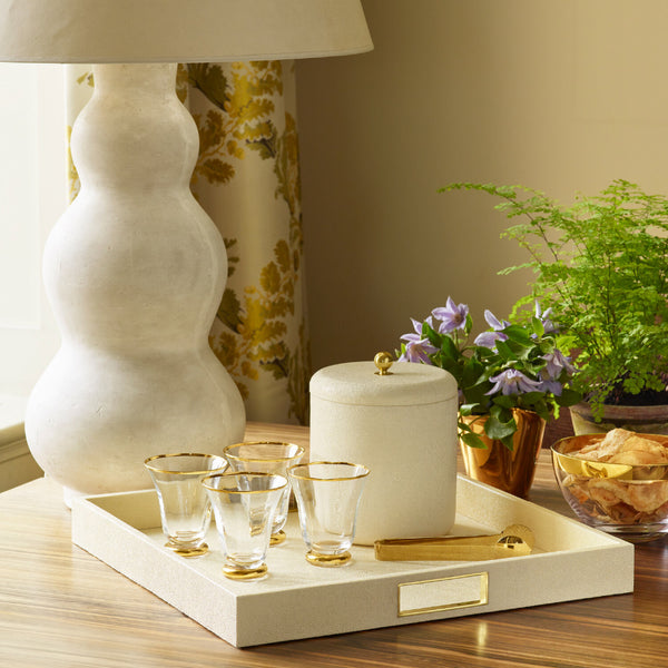 AERIN Renata Shagreen Square Tray AERIN Renata Shagreen Square Tray