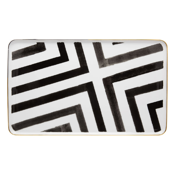 VISTA ALEGRE Sol Y Sombra Rectangular Platter VISTA ALEGRE Sol Y Sombra Rectangular Platter