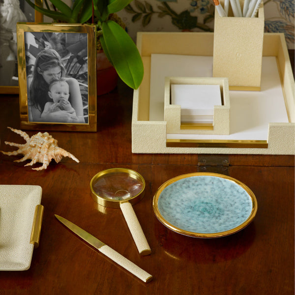 AERIN Shagreen Magnifying Glass And Letter Opener Set AERIN Shagreen Magnifying Glass And Letter Opener Set