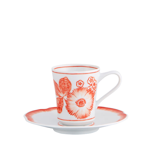VISTA ALEGRE Coralina Coffee Cup And Saucer Set of 4 VISTA ALEGRE Coralina Coffee Cup And Saucer Set of 4