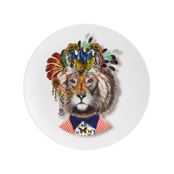 VISTA ALEGRE Love Who You Want Dessert Plate Jungle King VISTA ALEGRE Love Who You Want Dessert Plate Jungle King