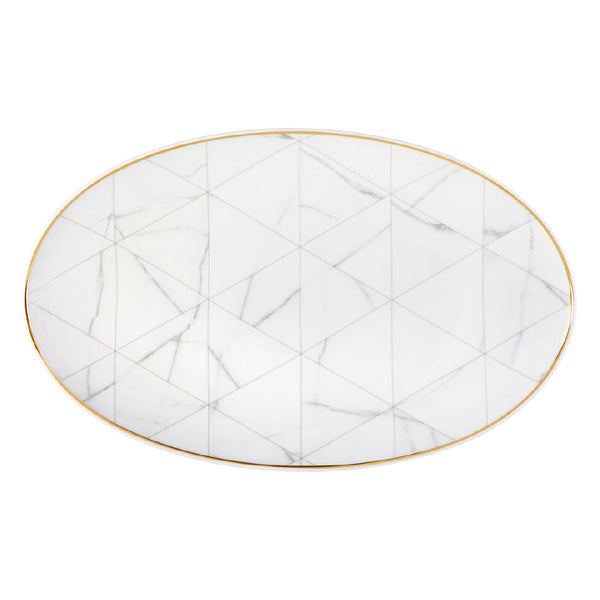 VISTA ALEGRE Carrara Large Oval Platter Set of 2 VISTA ALEGRE Carrara Large Oval Platter Set of 2