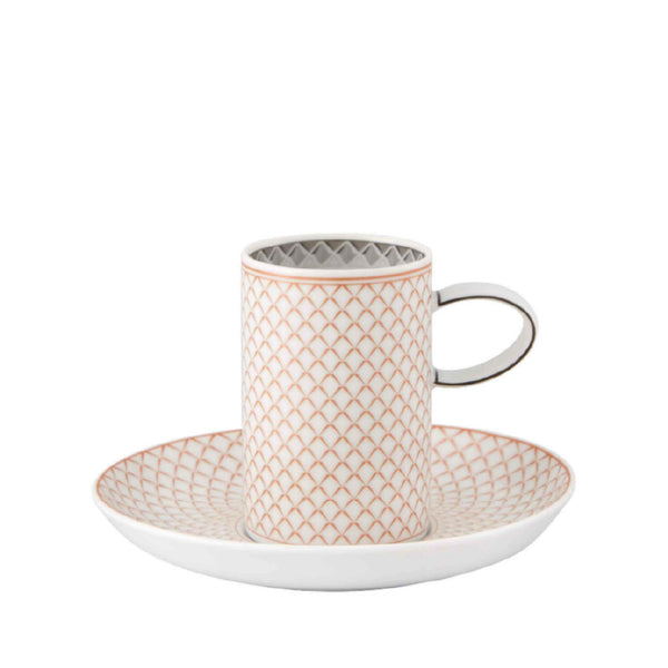 VISTA ALEGRE Maya Coffee Cup and Saucer Set of 4 VISTA ALEGRE Maya Coffee Cup and Saucer Set of 4
