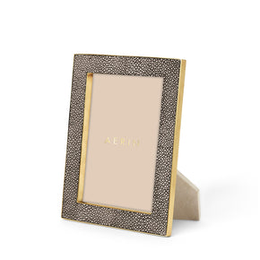 AERIN Classic Shagreen Frame - Chocolate