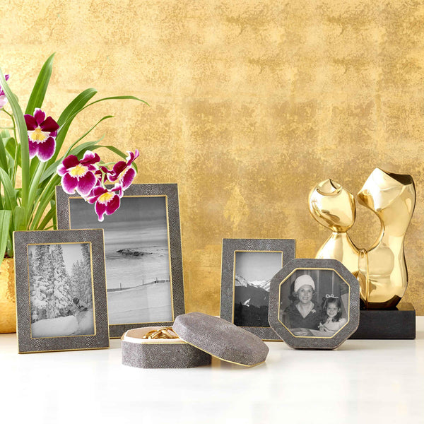 AERIN Classic Shagreen Frame - Chocolate AERIN Classic Shagreen Frame - Chocolate