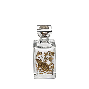 VISTA ALEGRE Golden Whisky Decanter with Gold Rat
