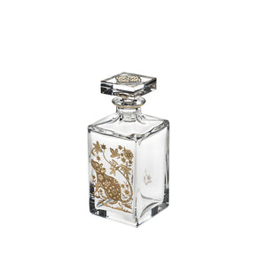 VISTA ALEGRE Golden Whisky Decanter with Gold Rat