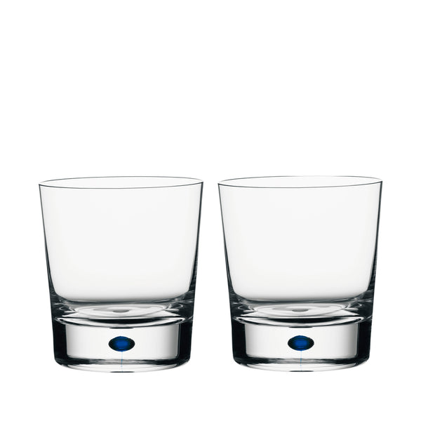 ORREFORS Intermezzo Blue Double Old Fashioned Pair ORREFORS Intermezzo Blue Double Old Fashioned Pair