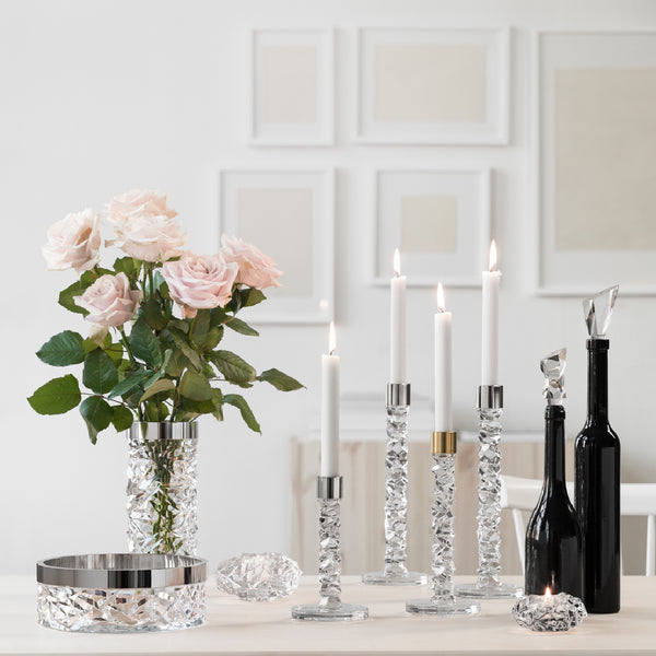 ORREFORS Carat Candlestick Pair ORREFORS Carat Candlestick Pair