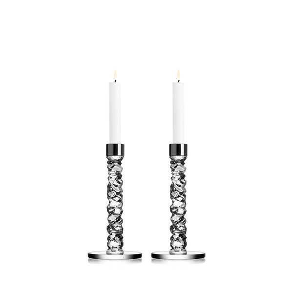 ORREFORS Carat Candlestick Pair ORREFORS Carat Candlestick Pair
