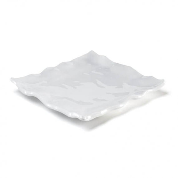 Q SQUARED Ruffle Melamine Square Platter Set of 4 Q SQUARED Ruffle Melamine Square Platter Set of 4