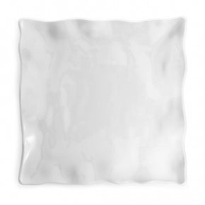 Q SQUARED Ruffle Melamine Square Platter Set of 4