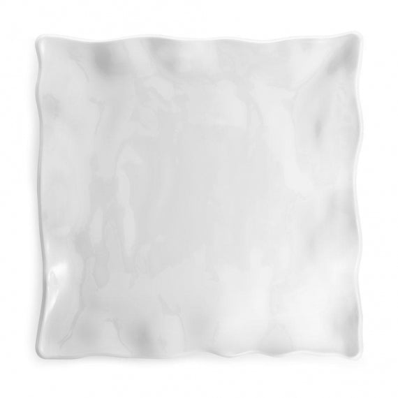 Q SQUARED Ruffle Melamine Square Platter Set of 4 Q SQUARED Ruffle Melamine Square Platter Set of 4