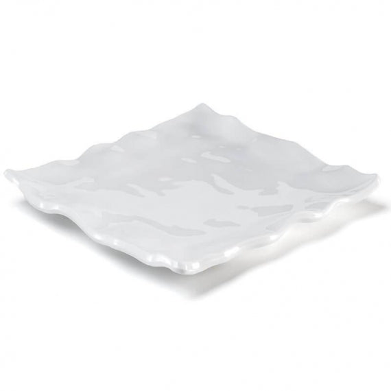 Q SQUARED Ruffle Melamine Square Platter Set of 4 Q SQUARED Ruffle Melamine Square Platter Set of 4