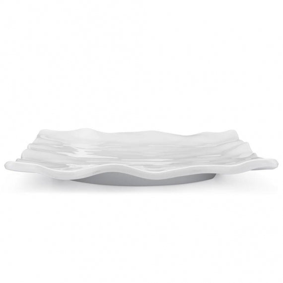 Q SQUARED Ruffle Melamine Square Platter Set of 4 Q SQUARED Ruffle Melamine Square Platter Set of 4
