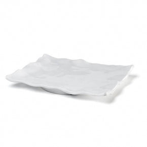 Q SQUARED Ruffle Melamine Rectangle Platter Set of 4