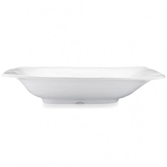 Q SQUARED Ruffle Melamine Rectangle Shallow Serving Bowl Set of 4 Q SQUARED Ruffle Melamine Rectangle Shallow Serving Bowl Set of 4