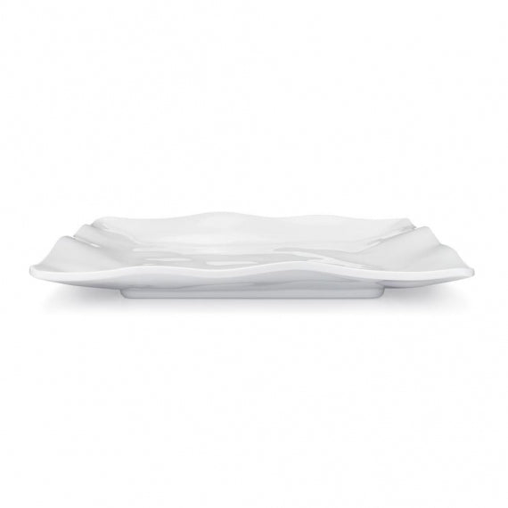 Q SQUARED Ruffle Melamine Square Dinner Plate Set of 8 Q SQUARED Ruffle Melamine Square Dinner Plate Set of 8