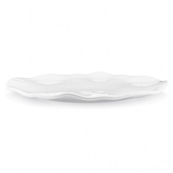 Q SQUARED Ruffle Melamine Round Platter Set of 4 Q SQUARED Ruffle Melamine Round Platter Set of 4