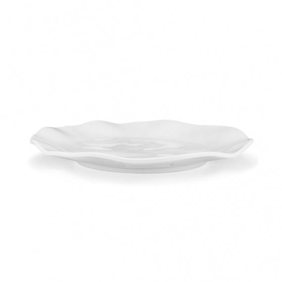 Q SQUARED Ruffle Melamine Round Dinner Plate Set of 8 Q SQUARED Ruffle Melamine Round Dinner Plate Set of 8