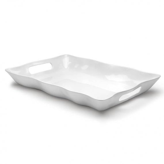 Q SQUARED Ruffle Melamine Rectangle Tray Set of 4 Q SQUARED Ruffle Melamine Rectangle Tray Set of 4