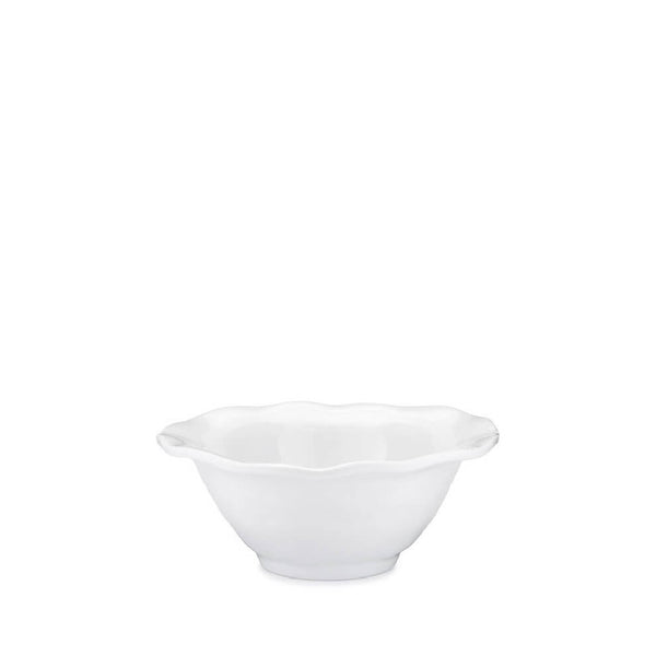 Q SQUARED Ruffle White Melamine Round Dip Bowl Set Of 4 Q SQUARED Ruffle White Melamine Round Dip Bowl Set Of 4