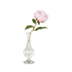 MATCH PEWTER Pewter Footed Glass Vase
