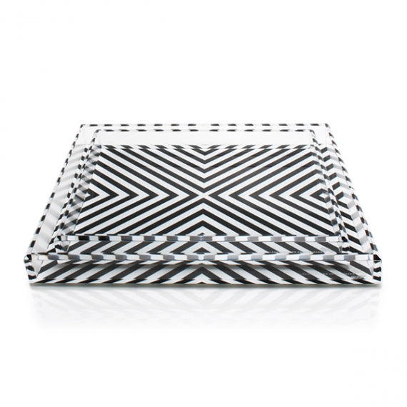 ALEXANDRA VON FURSTENBERG Acrylic Soulmate X-Print Tray ALEXANDRA VON FURSTENBERG Acrylic Soulmate X-Print Tray