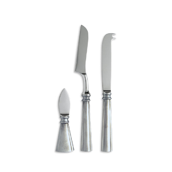 MATCH PEWTER Lucia 3 PC Cheese Knife Set MATCH PEWTER Lucia 3 PC Cheese Knife Set
