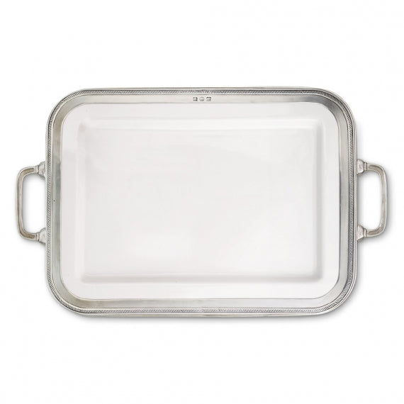 MATCH PEWTER Luisa Rectangle Platter Large with Handles MATCH PEWTER Luisa Rectangle Platter Large with Handles