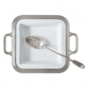 MATCH PEWTER Gianna Square Serving Dish with Handles
