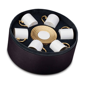 L'OBJET Aegean Espresso Cup and Saucer Set of 6