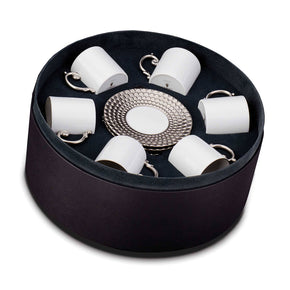 L'OBJET Aegean Espresso Cup and Saucer Set of 6