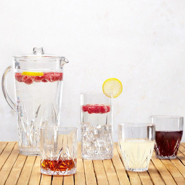Q SQUARED Aurora Crystal Tritan Acrylic DOF Glass Tumbler Set of 8 Q SQUARED Aurora Crystal Tritan Acrylic DOF Glass Tumbler Set of 8