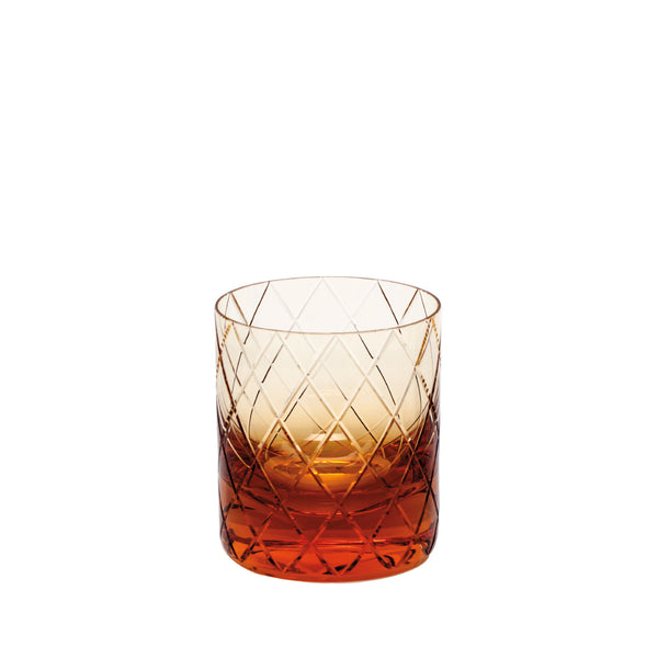 MOSER Bonbon Double Old Fashioned Glass 12.3 Oz. Wedge Cuts MOSER Bonbon Double Old Fashioned Glass 12.3 Oz. Wedge Cuts