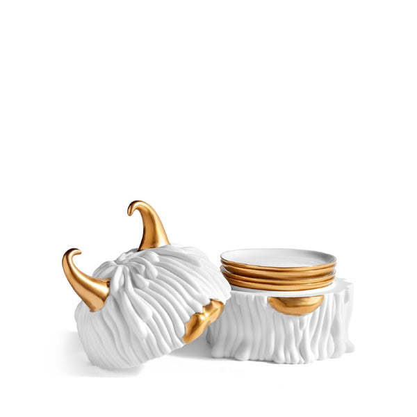 L'OBJET Haas Lynda Box + Plates Set Of 4 L'OBJET Haas Lynda Box + Plates Set Of 4