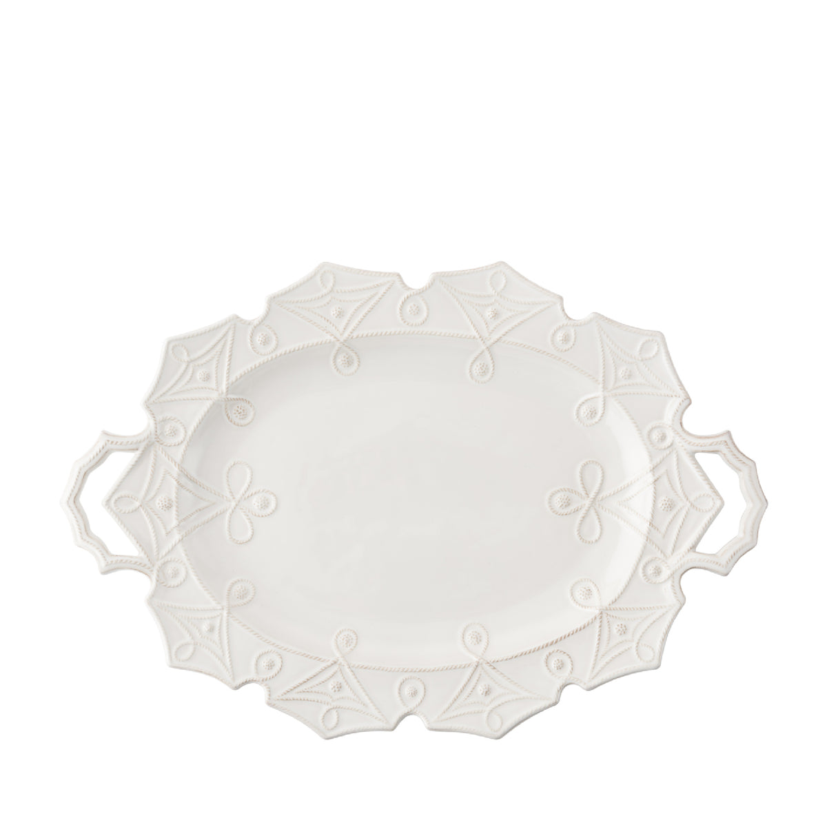 Jardins Du Monde Whitewash Turkey Platter