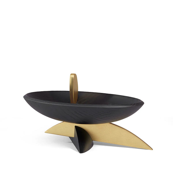 L'OBJET Kelly Behun Leaf Oval Bowl on Stand L'OBJET Kelly Behun Leaf Oval Bowl on Stand