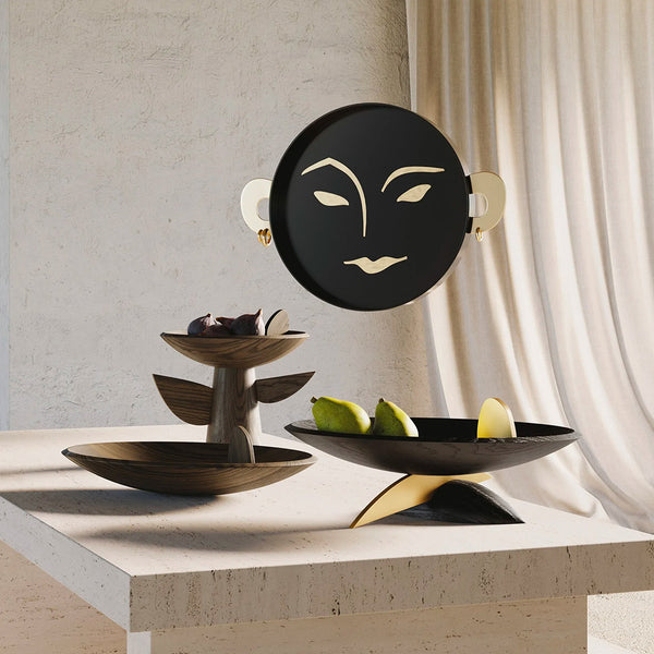 L'OBJET Kelly Behun Leaf Oval Bowl on Stand L'OBJET Kelly Behun Leaf Oval Bowl on Stand