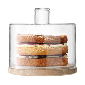 LSA INTERNATIONAL Lotta Cake / Cheese Dome & Ash Base Set of 2