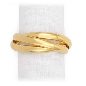 L'OBJET Three Ring Napkin Jewels Set Of 4