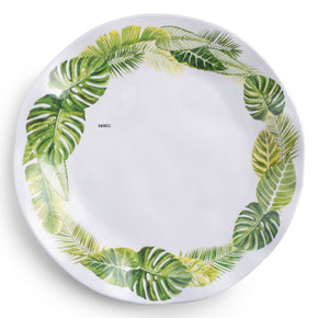 Q SQUARED Palm Melamine Dinner Plate Set of 4
